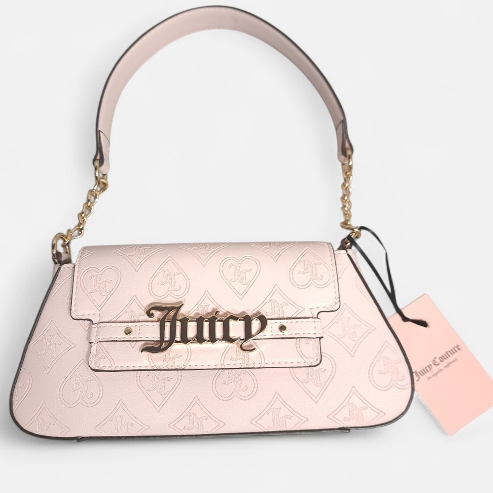 Juicy Couture Short N Sweet‎ Shoulder Bag Powder Blush Pink Modern Logo